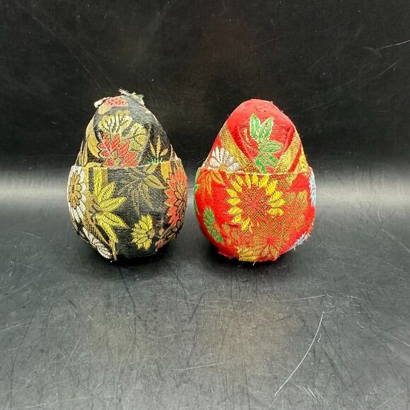 Vintage Japanese Dolls Daruma Hime Ningyo Pair Empress Jingu Hand painted - Picture 3 of 11